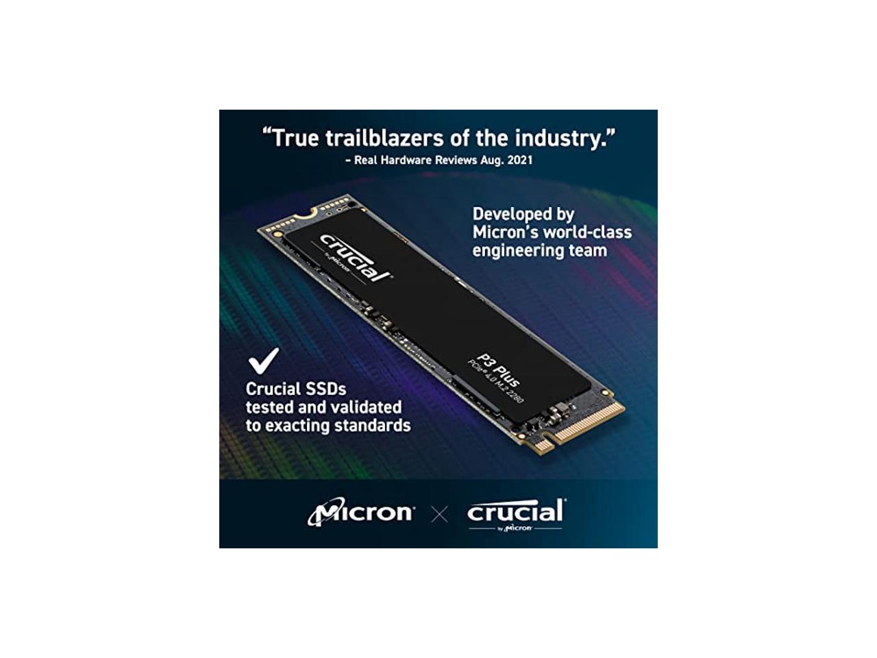 Crucial P3 Plus 1TB PCIe Gen4 3D NAND NVMe M 2 SSD Up To 5000MB S