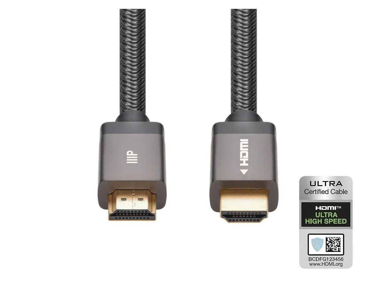 Monoprice 8K Certified Braided Ultra High Speed HDMI 2 1 Cable 6 Feet