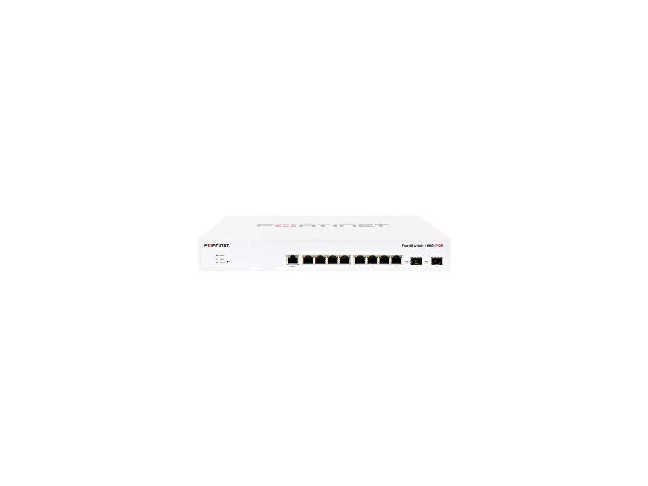 Fortinet FortiSwitch 108E FPOE 8 Port Layer 2 Gigabit Ethernet Switch