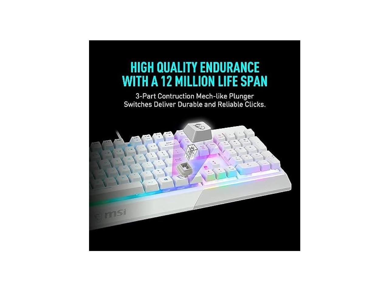 Msi Vigor Gk Combo White Zone Rgb Gk Gaming Keyboard Gm