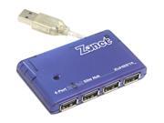 Zonet ZUH2214L 4 Port USB 2.0 Slim Hub (bus-powered)