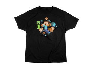 Jinx Minecraft Run Away! Glow in the Dark T-Shirt L Jinx Minecraft Run Away! Glow in the Dark T-Shirt L