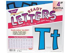 Trend Enterprises TEP79744 Pin-up Ready Letters- 4in.- Pre-punched- Blue Trend Enterprises TEP79744 Pin-up Ready Letters- 4in.- Pre-punched- Blue