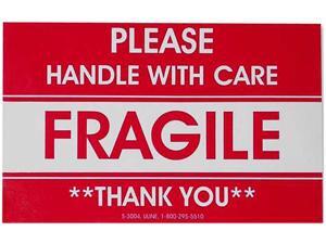 Tatco TCO10951 Shipping Label- Fragile-Handle W Care- 500-RL- Red Tatco TCO10951 Shipping Label- Fragile-Handle W Care- 500-RL- Red
