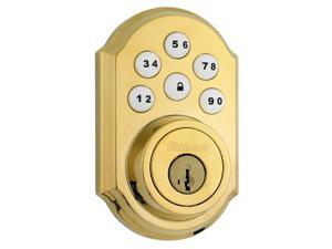 Kwikset 909 L03 SMT CP SmartCode Electronic Single Cylinder Deadbolt feat SmartKey in Lifetime Polished Brass Kwikset 909 L03 SMT CP SmartCode Electronic Single Cylinder Deadbolt feat SmartKey in Lifetime Polished Brass