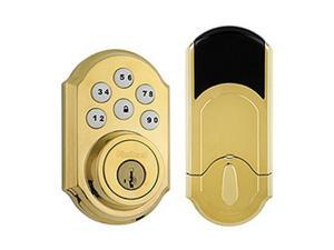 Kwikset SmartCode 910 Traditional Z-Wave Deadbolt. Works w/ Amazon Alexa via SmartThings, Wink, or Iris featuring SmartKey in Polished Brass (99100-004) Kwikset SmartCode 910 Traditional Z-Wave Deadbolt. Works w/ Amazon Alexa via SmartThings, Wink, or Iris featuring SmartKey in Polished Brass (99100-004)