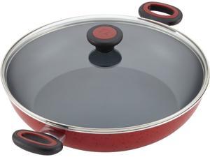 Paula Deen Riverbend Aluminum Nonstick 12-1/2-Inch Covered Chicken Fryer with Side Handles Paula Deen Riverbend Aluminum Nonstick 12-1/2-Inch Covered Chicken Fryer with Side Handles