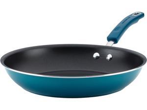 Rachael Ray Hard Enamel Aluminum Nonstick 12-1/2-Inch Skillet, Marine Blue Rachael Ray Hard Enamel Aluminum Nonstick 12-1/2-Inch Skillet, Marine Blue