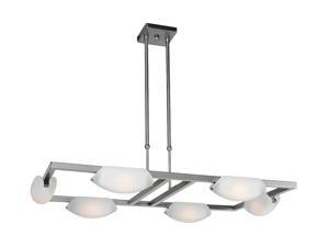 Access Lighting Nido Adjustable Chandelier- 6 Light Matte Chrome Finish w/ Frosted Glass Chrome 63962-MC/FST Access Lighting Nido Adjustable Chandelier- 6 Light Matte Chrome Finish w/ Frosted Glass Chrome 63962-MC/FST