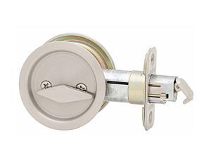 Kwikset 93350-003 Round Privacy Pocket Door Lock, Satin Nickel Kwikset 93350-003 Round Privacy Pocket Door Lock, Satin Nickel