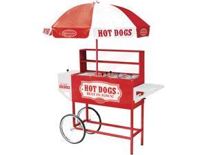 Nostalgia Electrics 48-Inch Tall Vintage Collection Carnival Hot Dog Cart with Umbrella, HDC-701 Nostalgia Electrics 48-Inch Tall Vintage Collection Carnival Hot Dog Cart with Umbrella, HDC-701