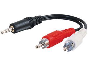 C2G 39942 Value Series One 3.5mm Stereo Male to Two RCA Stereo Male Y-Cable, Black (3 Feet, 0.91 Meters) C2G 39942 Value Series One 3.5mm Stereo Male to Two RCA Stereo Male Y-Cable, Black (3 Feet, 0.91 Meters)
