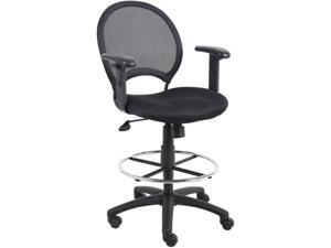 Boss B16216 Mesh Back Drafting Stool with Adjustable Arms Boss B16216 Mesh Back Drafting Stool with Adjustable Arms