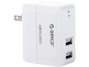 ORICO Ultra Mini 2 Ports USB Charger Pocket Size with Folding Plug 5V2.4A Super Charging Port and 5V1.5A Universal Port Charing your Phone,Tablet for Traveling,Home,Office ORICO Ultra Mini 2 Ports USB Charger Pocket Size with Folding Plug 5V2.4A Super Charging Port and 5V1.5A Universal Port Charing your Phone,Tablet for Traveling,Home,Office