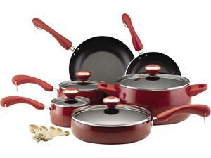 Paula Deen 15-pc. Nonstick Signature Porcelain Cookware Set, Red Paula Deen 15-pc. Nonstick Signature Porcelain Cookware Set, Red