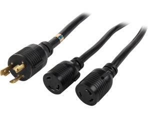 Tripp Lite Model P041-001-2 1 ft. 10AWG Heavy Duty Power Splitter Cable (NEMA L6-30P to 2x NEMA L6-30R) Male to Female Tripp Lite Model P041-001-2 1 ft. 10AWG Heavy Duty Power Splitter Cable (NEMA L6-30P to 2x NEMA L6-30R) Male to Female