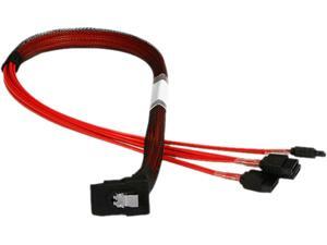 iStarUSA K-SF87RXSA-50 1.64 ft. miniSAS SFF-8087 Right Angle to 4x SATA Forward Breakout 50 cm Cable iStarUSA K-SF87RXSA-50 1.64 ft. miniSAS SFF-8087 Right Angle to 4x SATA Forward Breakout 50 cm Cable