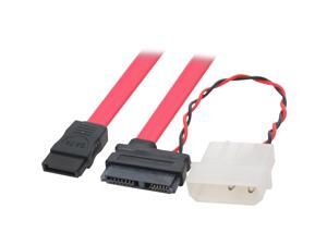 SYBA CL-CAB40042 6 in. 37"/6" Mini SATA Data/Power Cable with Molex Power Adapter SYBA CL-CAB40042 6 in. 37"/6" Mini SATA Data/Power Cable with Molex Power Adapter
