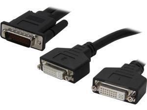 C2G 38064 One LFH-59 (DMS-59) Male to Two DVI-I Female Cable, Black (9 Inches) C2G 38064 One LFH-59 (DMS-59) Male to Two DVI-I Female Cable, Black (9 Inches)