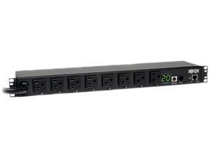 Tripp Lite Switched PDU, 1.9kW Single-Phase 120V Outlets (8 5-15/20R), L5-20P/5-20P Adapter, 12ft Cord, 1U Rack-Mount, TAA (PDUMH20NET2) Tripp Lite Switched PDU, 1.9kW Single-Phase 120V Outlets (8 5-15/20R), L5-20P/5-20P Adapter, 12ft Cord, 1U Rack-Mount, TAA (PDUMH20NET2)