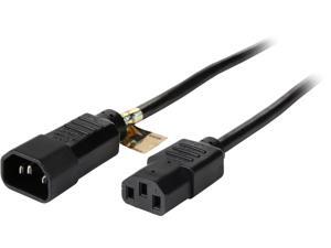 Tripp Lite Model P004-015 15 ft. Black 18AWG SJT, 10A, 100-250V IEC-320-C14 to IEC-320-C13 Power Cord Male to Female Tripp Lite Model P004-015 15 ft. Black 18AWG SJT, 10A, 100-250V IEC-320-C14 to IEC-320-C13 Power Cord Male to Female