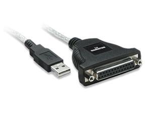 MANHATTAN Model 336581 6 ft. Full Speed USB to Parallel Printer Converter Male to Female MANHATTAN Model 336581 6 ft. Full Speed USB to Parallel Printer Converter Male to Female