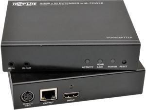 Tripp Lite BHDBT-K-PI-LR HDBaseT HDMI over Cat5e/6/6a Extender Kit with Power and IR Control, 4K x 2K UHD/1080p, Up to 328 ft Tripp Lite BHDBT-K-PI-LR HDBaseT HDMI over Cat5e/6/6a Extender Kit with Power and IR Control, 4K x 2K UHD/1080p, Up to 328 ft