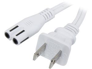 StarTech.com Model PXT101NB6W 6 ft. Standard Laptop Power Cord - NEMA 1-15P to C7 StarTech.com Model PXT101NB6W 6 ft. Standard Laptop Power Cord - NEMA 1-15P to C7
