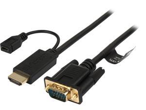 StarTech.com HD2VGAMM6 HDMI to VGA Cable - 6 ft / 2m - 1080p - 1920 x 1200 - Active HDMI Cable - Monitor Cable - Computer Cable StarTech.com HD2VGAMM6 HDMI to VGA Cable - 6 ft / 2m - 1080p - 1920 x 1200 - Active HDMI Cable - Monitor Cable - Computer Cable