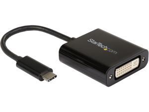StarTech.com CDP2DVI USB C to DVI Adapter - Black - 1920x1200 - USB Type C Video Converter for Your DVI D Display / Monitor / Projector (CDP2DVI)