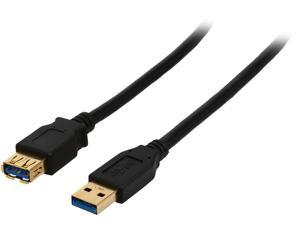 Coboc CY-U3-AAMF-6-BK 6ft SuperSpeed 5Gbps USB 3.0 A Male to A Female Extension Cable,Gold Plated,Black,M-F Coboc CY-U3-AAMF-6-BK 6ft SuperSpeed 5Gbps USB 3.0 A Male to A Female Extension Cable,Gold Plated,Black,M-F