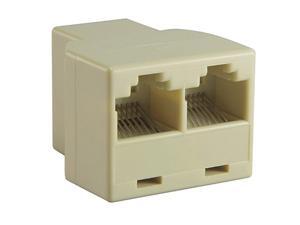 Insten 675688 RJ45 1x2 Ethernet Connector Splitter, Light Beige Insten 675688 RJ45 1x2 Ethernet Connector Splitter, Light Beige