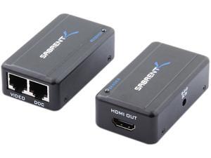 SABRENT HDMI Extension cable over Cat5e RJ45 Extender adapter (Up to 200-Foot) HDMI-EXTC SABRENT HDMI Extension cable over Cat5e RJ45 Extender adapter (Up to 200-Foot) HDMI-EXTC