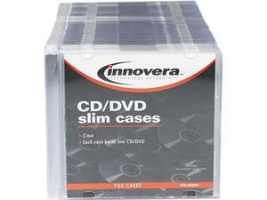 Cd/Dvd Polystyrene Thin Line Storage Case, Clear, 100/Pack Cd/Dvd Polystyrene Thin Line Storage Case, Clear, 100/Pack
