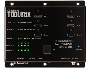 Gefen 4 x 2 Matrix for HDMI 4K x 2K GTB-HD4K2K-442-BLK Gefen 4 x 2 Matrix for HDMI 4K x 2K GTB-HD4K2K-442-BLK