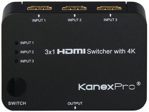 KanexPro 3x1 HDMI Switcher with 4K Support SW-HD3X14K KanexPro 3x1 HDMI Switcher with 4K Support SW-HD3X14K
