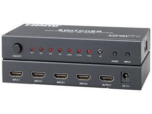 KanexPro 4x1 HDMI Switcher with Digital Audio & 4K SW-HD4X1AUD4K KanexPro 4x1 HDMI Switcher with Digital Audio & 4K SW-HD4X1AUD4K