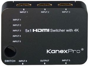 KanexPro 5x1 HDMI Switcher with 4K Support SW-HD5X14K KanexPro 5x1 HDMI Switcher with 4K Support SW-HD5X14K