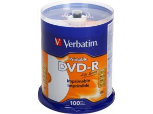 Verbatim DVD-R 4.7GB 16X Life Series White Inkjet Printable, Hub Printable -100pk Spindle (98491) Verbatim DVD-R 4.7GB 16X Life Series White Inkjet Printable, Hub Printable -100pk Spindle (98491)