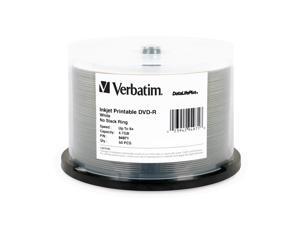 Verbatim 4.7 GB 8X DVD-R White Inkjet Printable 50 Packs DataLifePlus Disc Model 94971 Verbatim 4.7 GB 8X DVD-R White Inkjet Printable 50 Packs DataLifePlus Disc Model 94971