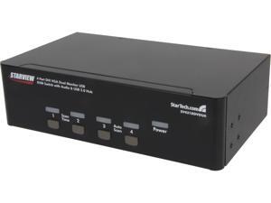 StarTech SV431DDVDUA 4-Port DVI and VGA, USB KVM Switch with Audio and USB 2.0 Hub StarTech SV431DDVDUA 4-Port DVI and VGA, USB KVM Switch with Audio and USB 2.0 Hub