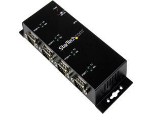 StarTech.com ICUSB2324I USB to Serial Adapter Hub - 4 Port - Industrial - Wall Mount - Din Rail - COM Port Retention - FTDI USB Serial