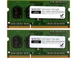 Wintec Value 8GB (2 x 4GB) 204-Pin DDR3 SO-DIMM DDR3 1600 (PC3 12800) Laptop Memory Model 3VH160011S8-8GK Wintec Value 8GB (2 x 4GB) 204-Pin DDR3 SO-DIMM DDR3 1600 (PC3 12800) Laptop Memory Model 3VH160011S8-8GK