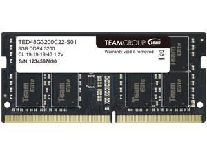 Team Elite 8GB 260-Pin DDR4 SO-DIMM DDR4 3200 (PC4 25600) Laptop Memory Model TED48G3200C22-S01