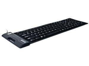 Adesso AKB-222UB USB Antimicrobial Foldable water proof 108-key compact size keyboard, 0.43" x 15.00" x 4.82" (Black) Adesso AKB-222UB USB Antimicrobial Foldable water proof 108-key compact size keyboard, 0.43" x 15.00" x 4.82" (Black)