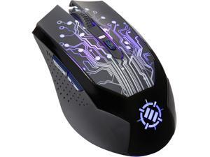 ENHANCE Wireless Optical Gaming Mouse with Rechargeable Battery, Dynamic 7 Color Changing LED Lights and Adjustable Sensitivity up to 3500 dpi ENHANCE Wireless Optical Gaming Mouse with Rechargeable Battery, Dynamic 7 Color Changing LED Lights and Adjustable Sensitivity up to 3500 dpi
