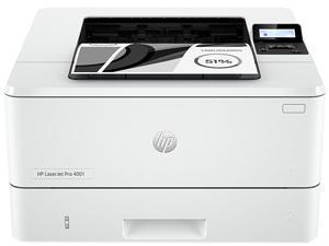 HP - LaserJet Pro 4001n Black-and-White Laser Printer with 3 months of Instant Ink included with HP+ - White