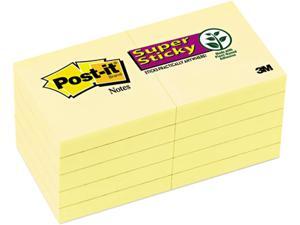 Post-it Notes Super Sticky 622-10SSCY Super Sticky Notes, 2 x 2, Canary Yellow, 10 90-Sheet Pads/Pack Post-it Notes Super Sticky 622-10SSCY Super Sticky Notes, 2 x 2, Canary Yellow, 10 90-Sheet Pads/Pack