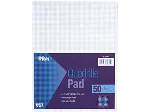 Tops 33081 Quadrille Pads, 8 Squares/inch, 8-1/2 x 11, White, 50 Sheets/Pad Tops 33081 Quadrille Pads, 8 Squares/inch, 8-1/2 x 11, White, 50 Sheets/Pad