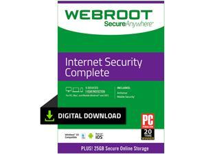 Webroot Internet Security Complete + Antivirus - 5 Devices 1 Year Subscription - Download Webroot Internet Security Complete + Antivirus - 5 Devices 1 Year Subscription - Download